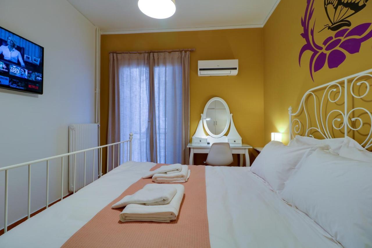 Spacious Central Flat☆3Min To Metro☆Ac|Netflix|Pc Atenas Exterior foto